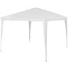 mws GR-DL-G7006 Gazebo da Giardino di Colore Bianco 3 x 3 Metri Telaio in Acciaio