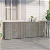 Rantry Mobile Portaoggetti da Giardino Grigio 198x55,5x80cm Polyrattan, Armadietto Armadio Ripostio, Ripiani per Armadio Armadietto Interno, Mobili da Giardino,Portascope per Bagno Interno Casa