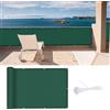 LOVE STORY Frangivista Balcono 90x500cm con Tessuto HDPE,Paravento per Balcone,Schermatura con Occhielli，Protezione UV per Patio Esterno, Giardino, Piscina，Verde