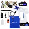 BRIEFNESS Idropulitrice portatile con 2 batterie 1500 mAh Li-Ion ugello tubo 5 m per pulire auto giardino animale domestico esterno finestra