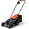 DNIPRO-M Tosaerba Elettrico, 1200W, Larghezza Taglio 320mm, Altezza Regolabile 3 Livelli (25-65mm), Cesto 30L, Tagliaerba Leggero e Silenzioso per Giardino - 32N