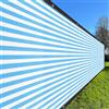 QUARKZMAN 18 mq Schermo Privacy per Recinzione 2m x 9m Blu Bianco | Per Terrazza Esterna Giardino Portico Piante, Per Recinzione Copertura Rete Ombreggiante, Tela Ombreggiante