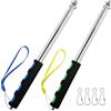 Veebmys 2 Pezzi Asta Telescopica Bandiera, Palo Bandiera Estensibile Acciaio Inox 2 m con Clip Ganci, Asta Portatile per Guida Turistica Insegnante Viaggio Campeggio Evento (Verde + Blu)