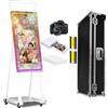 WideMeet Cabina fotografica a specchio magico da 40 pollici, touch screen da 21,5 pollici, portatile per selfie per matrimoni, compleanni, feste, eventi (bianco, cabina fotografica, stampante)