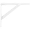 Amig - Staffe per mensole - Angolo per ripiani - Supporto per scaffale - Acciaio - Colore Bianco - Misura 250 x 150 mm - Peso massimo consigliato 320 kg