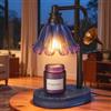 WYghyronic Lampada scaldacandele timer e luminosità regolabile su 4 livelli - Altezza regolabile, per la camera da letto della nuova casa, regali per donne (Blue)