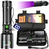 Relybo Torcia LED Potente Professionale, 1,000,000 Lumens Torcia LED Ricaricabile USB, XHM88 Torce LED Alta Potenza Ricaricabili, Torcia Tattica Per Emergenza Regalo Trekking Campeggio