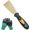 GAOXLSM Set spatole ottone antiscintilla con guanti, raschietto antideflagrante zone petrolio gas chimici miniere(1PCS,Brass 2 INCH (50mm))