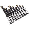 Fafeicy Barra di Alesatura, 9 Pezzi F1 Set di Barre di Alesatura Fresa per Alesatura 1/2 Pollice Utensile per Tornio CNC con Kit di Strumenti di Fresatura con Base, Punte Noiose