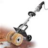 DENEWERK 3850 W - Smerigliatrice continua con manico, smerigliatrice satinata, con 2 spazzole in acciaio Ø 180 mm [6 marce, 4000 giri/m, 94 dB] per legno, metallo, pietra naturale, piastrelle, plastica