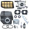 Gubeter 40 mm Kit Cilindro e Pistone per Stihl MS200, MS200T e 020T Motoseghe, con Candela, Filtro Aria e Kit Carburatore - Sostituisce 1129 020 1201, 11290201202