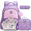 HTgroce Zaino Prima Elementare Bambina Zainetto Bambina Sirena Zaino per Bambini 7 anni