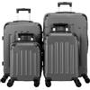 LEADZM Set di Valigie Rigide 4 Pezzi, Set Valigie con Rinforzi Angolari, Luggage Suitcase Grande 23 kg in ABS (Grigio scuro)