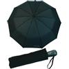 Pierre Cardin Ombrello tascabile stabile di alta qualità, resistente alle tempeste, 10 pezzi, Nero , 102 cm, Ombrello tascabile