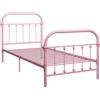 vidaXL Struttura letto in metallo rosa 100 × 200 cm