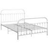 vidaXL Struttura letto in metallo bianco 120x200 cm