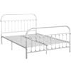 vidaXL Struttura letto in metallo bianco 160×200 cm