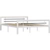 vidaXL Struttura letto in metallo bianco e nero 120x200 cm