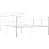 vidaXL Struttura letto in metallo bianco 120x200 cm