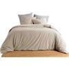 Douceur d'interieur Biancheria da letto in cotone LINETTE, 240 x 220 cm, grigio