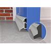Exitex Deflettore antipioggia per porta in alluminio, 914 mm, barra antigoccia nascosta per porte in uPVC, composito e legno, protezione impermeabile esterna con tappi terminali (grigio RAL 7035)
