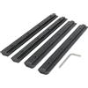 Yeebyee Connettore dritto nero 7.1 Joint Bracket con vite M6 per slot 4040 serie 4040 in alluminio, 4 pezzi/confezione