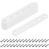 QUARKZMAN 10 Pc Piastre Dritte Piatte, 115mm x 5mm Piastra Di Supporto In Ferro Con Viti Piastre Di Riparazione Connettore Per Mobili In Legno, Bianco