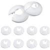 Heuskay 10 coperture per tubi del termosifone, manicotti per tubi, in plastica, decorazione per tubi di scarico (bianco, 12 mm)