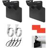 WEITAPYT 2 Pezzi Supporti Tubi Piscina, Raccordi per Piscine Supporti Tubi Flessibili Support pour Tuyau D'eau de Piscine con 2 nastri adesivi 4 fascette e 2 morsetti Accessori per Piscine Fuori Terra (Nero)