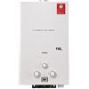 NICCOO 10L 20KW GPL Scaldabagno a Gas, Gas a Parete senza serbatoio Scaldabagno istantaneo, con kit doccia e Display a LED, con Modalità Inverno ed Estate, Per Casa, Camper ed Esterni, grigio