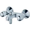 Ideal Standard, Rubinetteria per vasca da bagno a due manopole, con dispositivo di cambio automatico, cromato, B1421AA