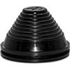 WasiQghs Gommino passacavo, confezione da 4 gommini neri a forma di torre da 35 mm 1-3/8, diametro interno 30 mm 1-3/16, occhielli in gomma sintetica con tappo for foro for spina firewall (dimensioni 30 mm x