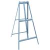 FERRI GROUP Cavalletto Stradale per Segnale a Disco Ø 60cm, Made in Italy - Modello Milano in Acciaio Zincato Azzurro, Supporto a Libro Pieghevole per Cantiere