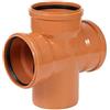 KNM Trade KG - Raccordo doppio DN160 per acque reflue, PP, arancione, 90°