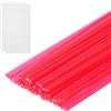 QUARKZMAN 20pcs Bacchette Di Saldatura In Plastica 8 Pollici Rosso | Strisce Di Riparazione In PP Con Rete Di Rinforzo, Saldatore Plastica, Per Paraurti Auto, Riparazione Kayak