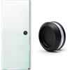 KLEHOPE 2 Pezzi Maniglia per Porta Scorrevole Nero Opaco (68 mm) - Acciaio Inossidabile 304, Maniglia Tonda a Scomparsa per Porte in Vetro, Armadi a Specchio e Pensili - Viti di Montaggio Incluse