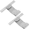 Uonlytech 2 Pezzi Ganci di Sicurezza per Tapparelle in Ferro Zincato Argento, Staffe Resistenti per Porte Scorrevoli Installazione Facile e Applicazione Versatile