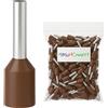 MARKETCONNECT Sez. 25 mmq - Lung. 18/14 mm - 50 pz - Marrone Weidmüller (WD/W) - Unipolare Capicorda