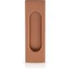 JUVA 3663 - Maniglia per porta scorrevole, rettangolare, in rame bronzo opaco, 125 x 40 mm, stile vintage per mobili, rettangolare, 1 pezzo