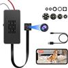 QZT Mini telecamera WiFi, ricaricabile 1080P Tuya Smart App 2.4Ghz compatibile grandangolo, visualizzazione in tempo reale 24H