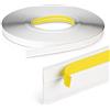 DQ-PP LISTELLO PER FINESTRE CON LABBRO - Lunghezza 25m - Larghezza 70mm - Spessore 1,5mm - Bianco - Listelli per finestre Listelli piatti Listelli in plastica Listelli profilati Listelli di finitura
