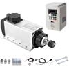Zhong Hua Jiang Kit motore mandrino CNC, 220 V, 3 kW, 3000 W, mandrino raffreddato ad aria, motore mandrino quadrato CNC 220 V 3,7 KW VFD, ER20, 3 pinze di serraggio per trapano aeronautico per router CNC
