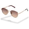 Foster Grant Prestige occhiali da sole donna - montatura rotonda metallica bronzo con lenti sfumate marroni, anti-graffio & anti-urto, protezione UV400