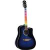 EKO GUITARS - Ranger CW EQ Blue Sunburst VISUAL NOTE, Chitarra Acustica Elettrificata Dreadnought Cutaway,Sistema LED Interattivo; Preamp SE30 con Accordatore; Blue Sunburst Glossy