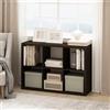 Furinno CUBICLE Libreria a 6 cubi con telaio spesso, libreria reversibile orizzontalmente e verticalmente, 37,08 x 111,25 x 76,2 cm, per soggiorno, camera da letto, ufficio domestico, Rovere nero