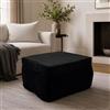 Dmora Talamo Italia - Pouf Abbis, Poltrona Multiuso, Poltroncina Sacco, Pouf poggiapiedi, Made in Italy, 78x78 h45 cm, Nero