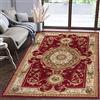 Mazovia Tappeto Salotto Moderno Pelo Corto - Tappeti Moderni Soggiorno - Tappeti Camera da Letto - Tappeti Salotto Grandi Dimesnioni - Motivo Orientale - Rosso Beige - 120x170 cm