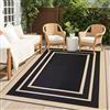 Homaxy Tappeto da esterno impermeabile, antiscivolo, reversibile, resistente ai raggi UV, facile da pulire, per campeggio, patio, spiaggia, picnic, cortile, 150 x 240 cm, nero e beige