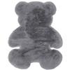 GUOCU Tappeto in Finta Pelliccia di Coniglio,Tappeto Animale a Forma di Orso Tappetino Antiscivolo Moquette Peluche Tappeto Bambini Tappeti Camera da Letto Soggiorno Divano Decor Zerbini A 60x80CM
