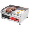 CROSSON Piastra Elettrica Commerciale 3500W,Plancha Elettrica Inox 60 x 40 cm, Doppia Temperatura 87-300 ° C con Spatola per Ristoranti Luoghi Pubblici